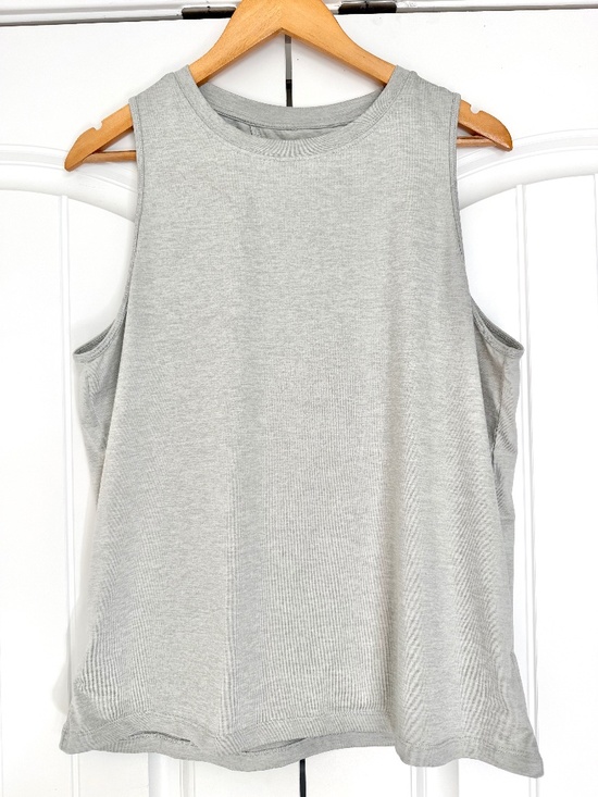 Fabletics Tops - Fabletics Blake Open Back Tank Gray Size L Sleeveless Workout Top